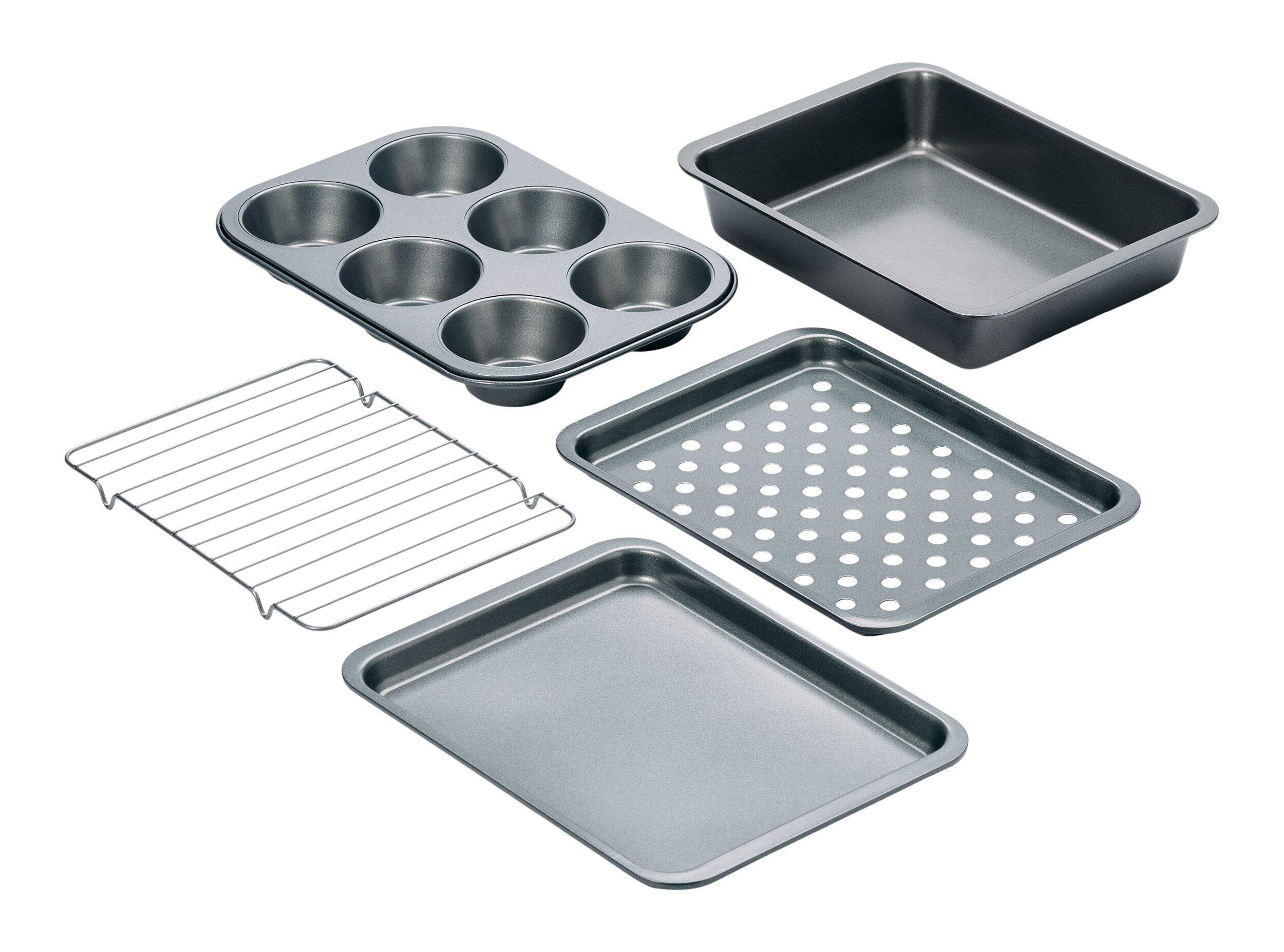Accessoires antiadhésifs pour four grille-pain Master Chef, gris, paq. 5 Front_Angled_Left