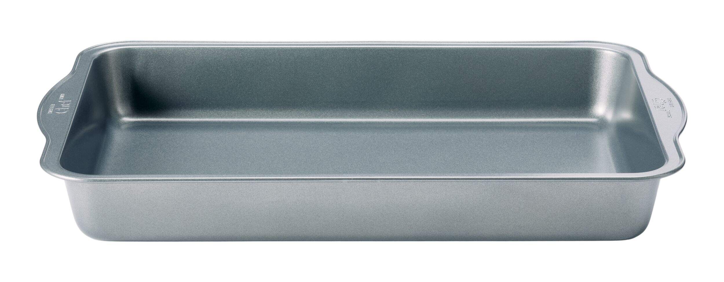 Master Chef Non-Stick Oblong Cake Pan, 16x10.5x2-in Front_Elevated