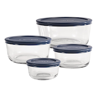 Anchor Hocking Glass Storage Container Set with Lids,  Assorted Sizes,  4 Count Front_Elevated