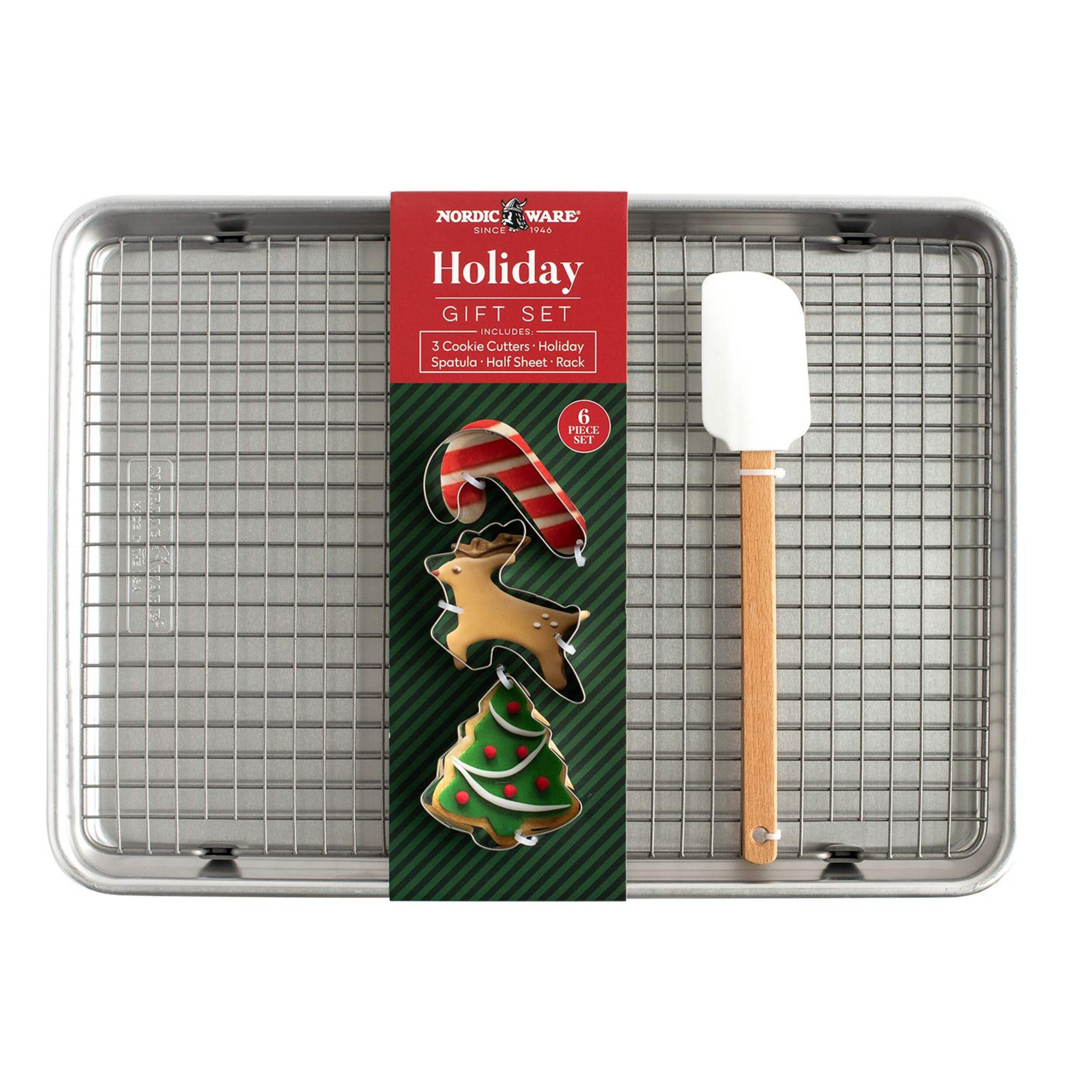 Nordic Ware Naturals Half Sheet with Non-Stick Grid, 6-pc Front_Flat