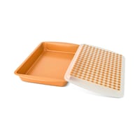 Core Kitchen Gingham Metal Pan with Lid and Cutter Composite_or_Mixed