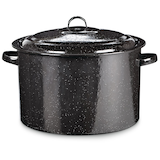 Enamel Coated Carbon Steel Canning Pot, 17-L Front_Elevated