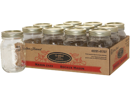 Ball Mason Jars 16 oz Bundle with Non Slip Jar Opener Set of 6 - 16 Ounce  Size Mason Jars with Regular Mouth - Canning Glass Jars with Lids, Heritage  Collection