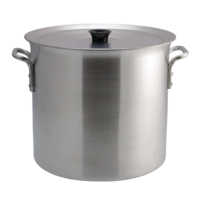 Marmite industrielle en aluminium robuste avec poignées Crown Custom, 32 L Front_Elevated