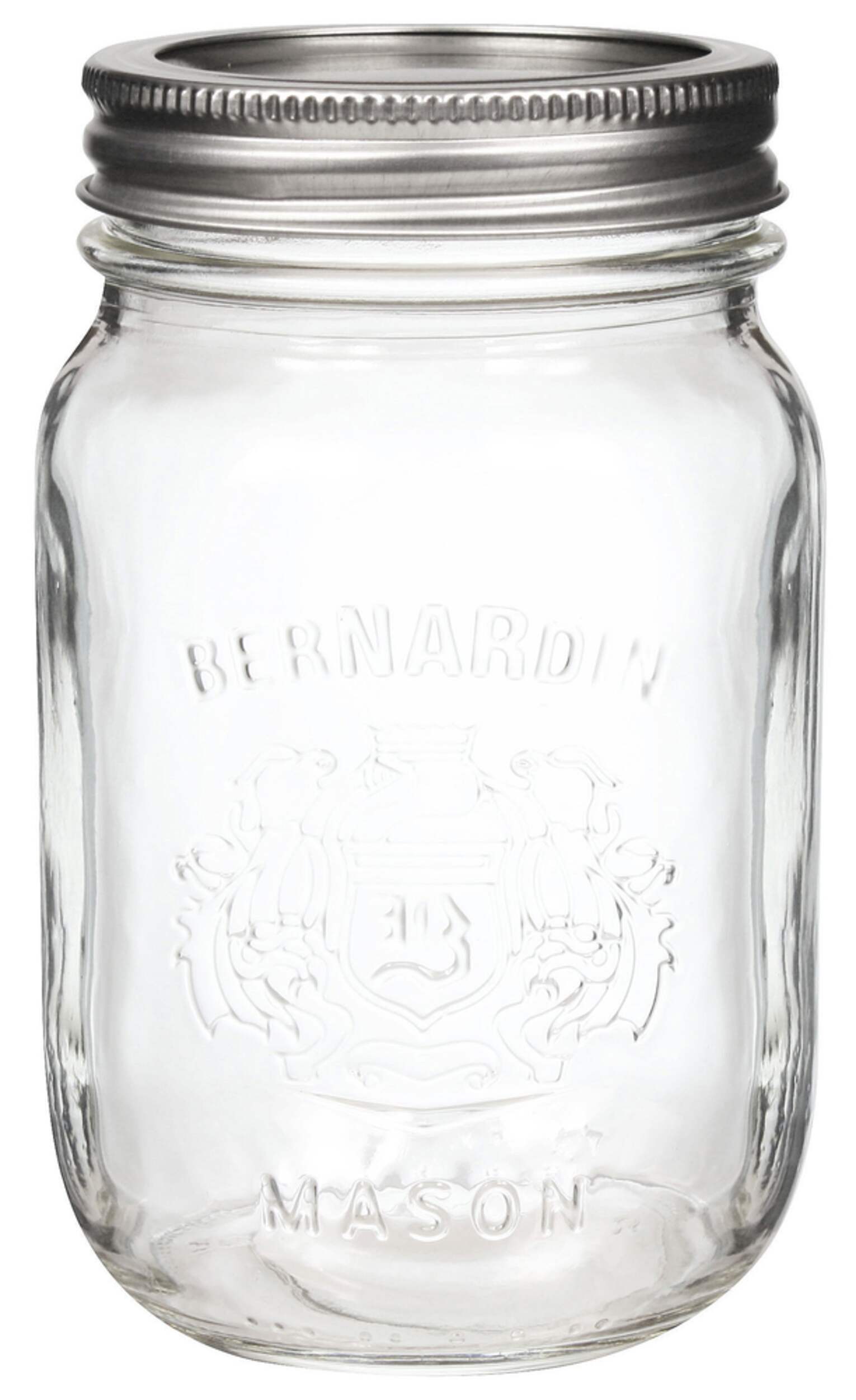 Bernardin Regular Mouth Glass Mason Jars with Snap Lids, 500 ml, 12 Count Canadian Tire