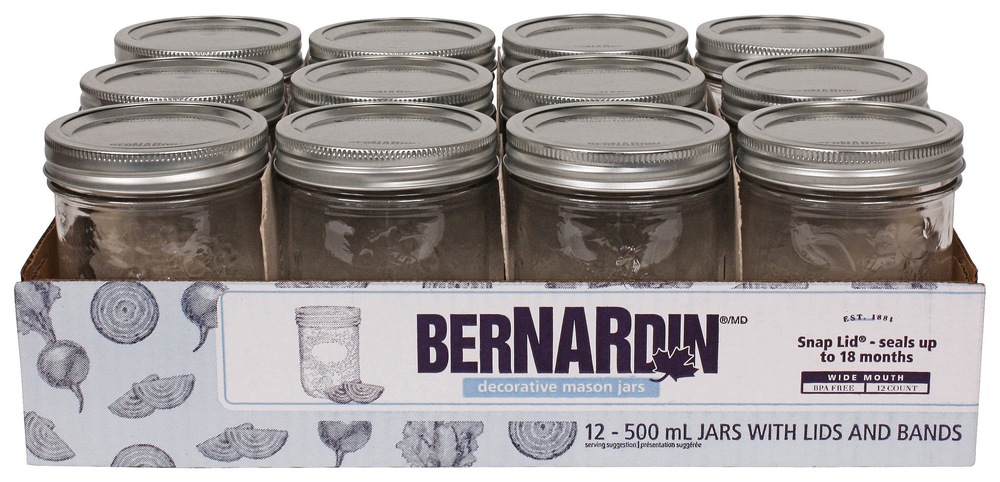 Bernardin Decorative Mason Jars, 500-mL,12-pk | Canadian Tire
