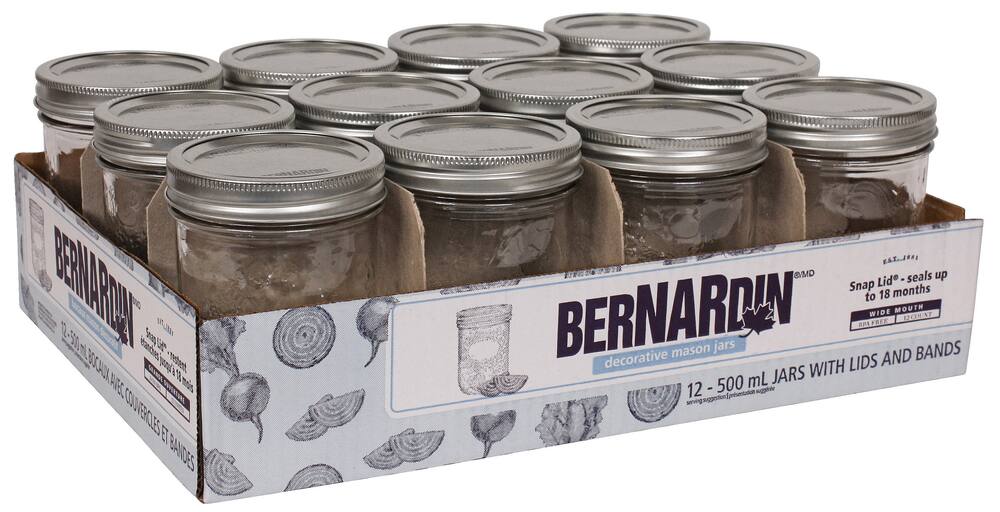Decorative Bernardin Mason Jars 500 mL 