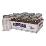 Bocaux Mason décoratifs en verre Bernardin avec couvercles à pression, 1 litre, paquet de 12 Composite_or_Mixed