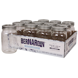 Bernardin Decorative Glass Mason Jars with Snap Lids, 1 L, 12 Count Composite_or_Mixed