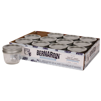 Bocaux Mason décoratifs en verre à ouverture standard Bernardin avec couvercles à pression, 125 mL, paq. 12 Composite_or_Mixed