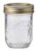 Golden Harvest Regular Mouth Glass Mason Jars with Snap Lids, 250 mL, 12 Count Front_Elevated