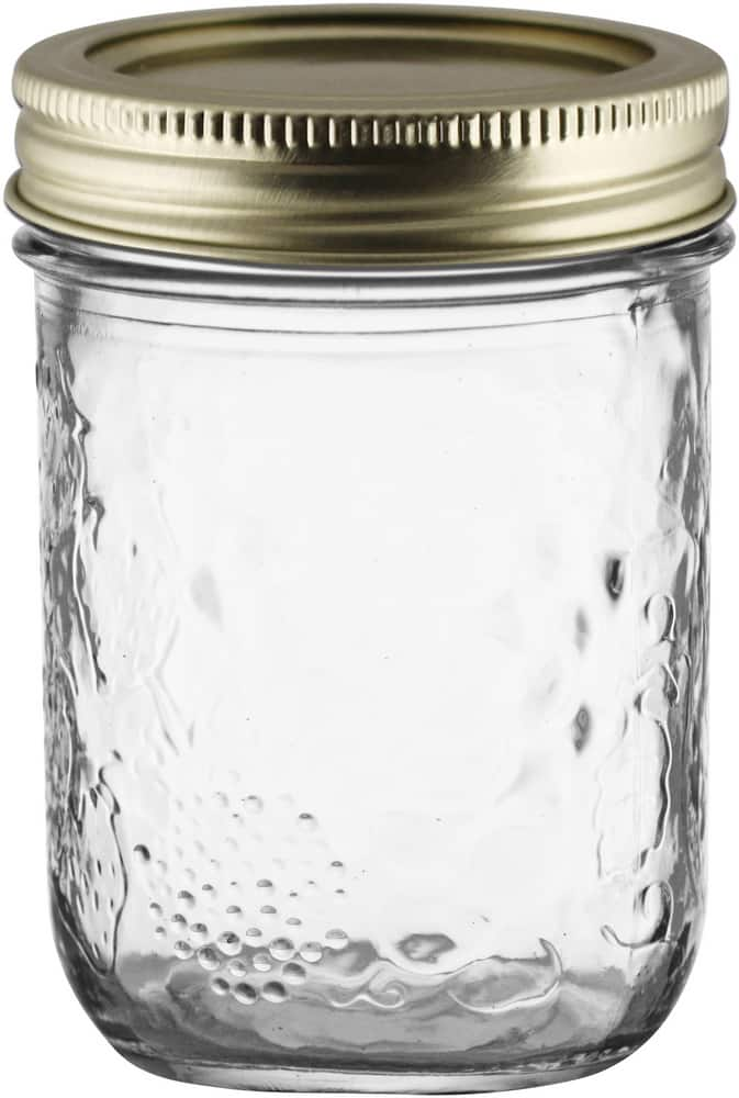 Golden Harvest Regular Mouth Glass Mason Jars With Snap Lids, 250 Ml ...