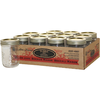 Golden Harvest Regular Mouth Glass Mason Jars with Snap Lids, 250 mL, 12 Count Composite_or_Mixed