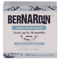 Bernardin Regular Mouth Replacement Snap Lids for Mason Jars, 12-pk Front_Elevated