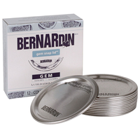 Bernardin 12pk GEM Replacement Snap Lids for Mason Jars Composite_or_Mixed
