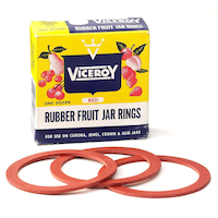 Viceroy Rubber Fruit Jar Rings for use on Corona, Jewel, Crown and GEM Jars, 12-pk