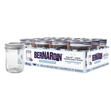 Bocaux Mason en verre à ouverture standard Bernardin avec couvercles à pression, 250 mL, paq. 12 Composite_or_Mixed