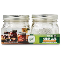Bernardin 4 x 473mL Wide Mouth Glass Mason Jars with Snap Lids Front_Flat
