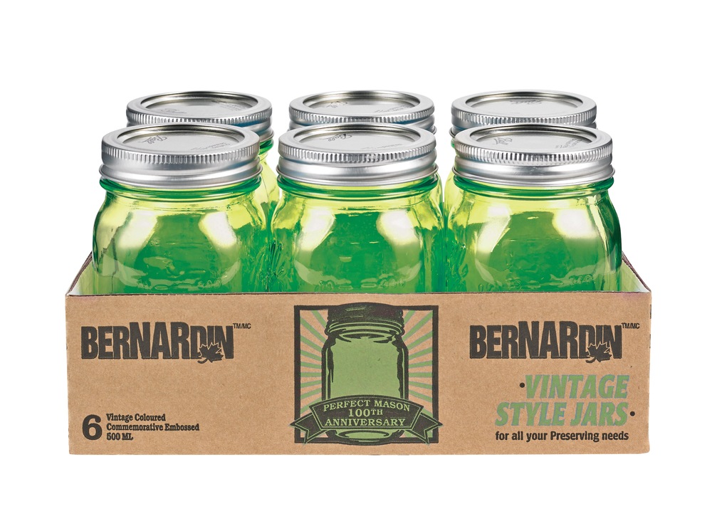 Bernardin Vintage Mason Jars, 500mL, 6pk Canadian Tire