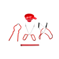 Fox Run Canning Specialty Set, 5-pc, Plastic, Red