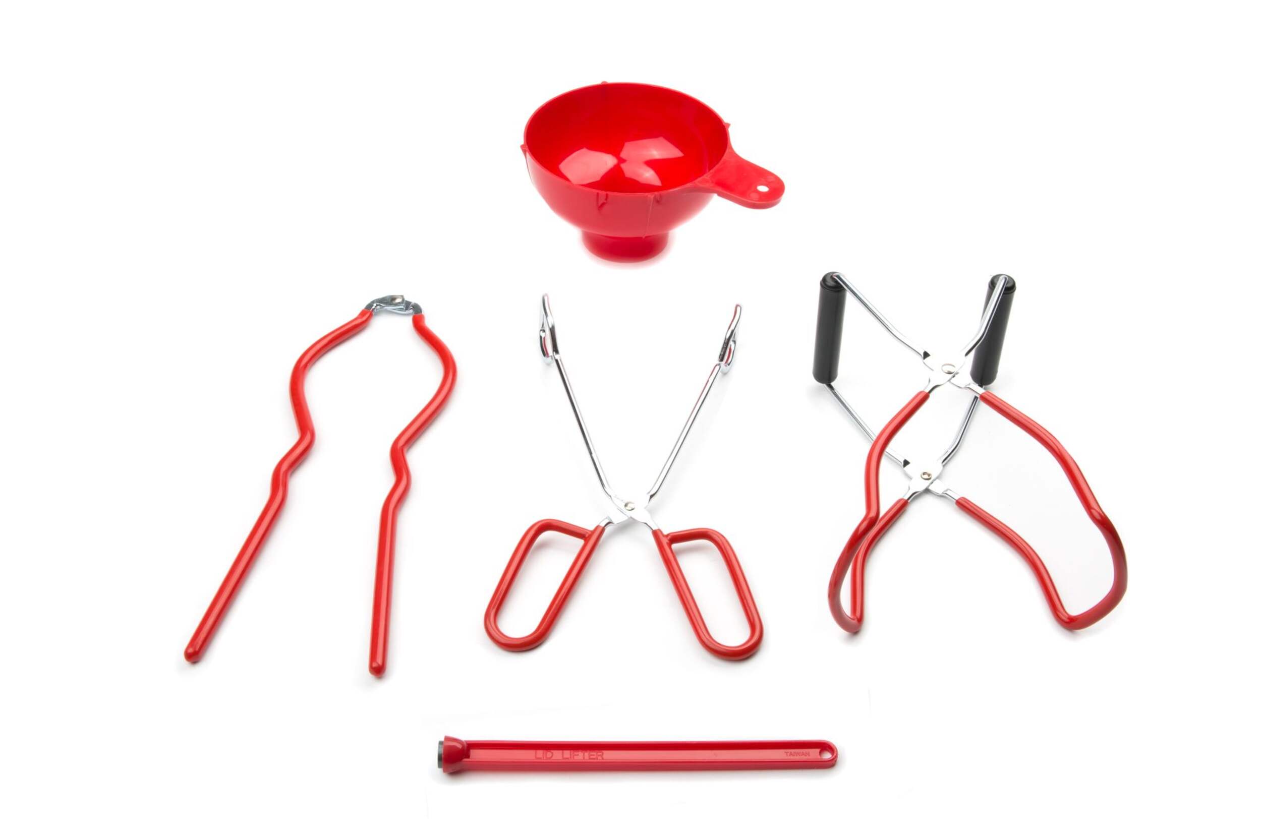 Fox Run Canning Specialty Set, 5-pc, Plastic, Red Composite_or_Mixed