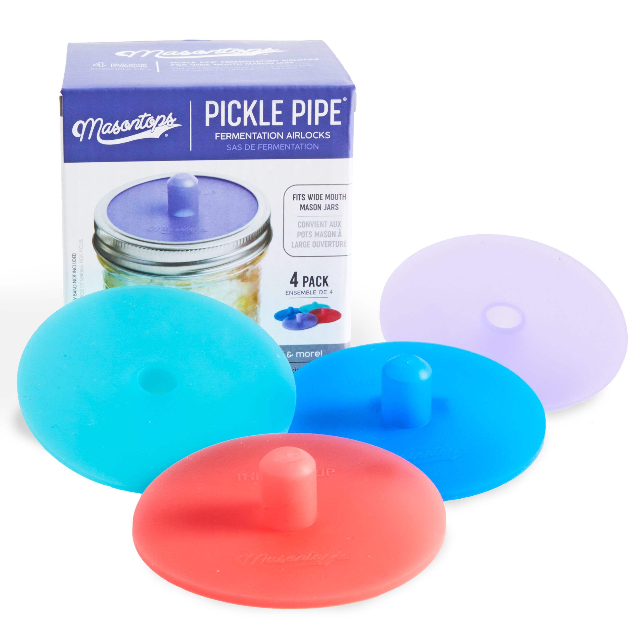 Masontops Pickle Pipes Silicone Fermentation Airlocks for Mason Jars Composite_or_Mixed