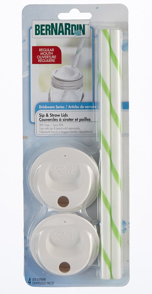 Bernardin Sip and Straw Lids, 4pk Canadian Tire