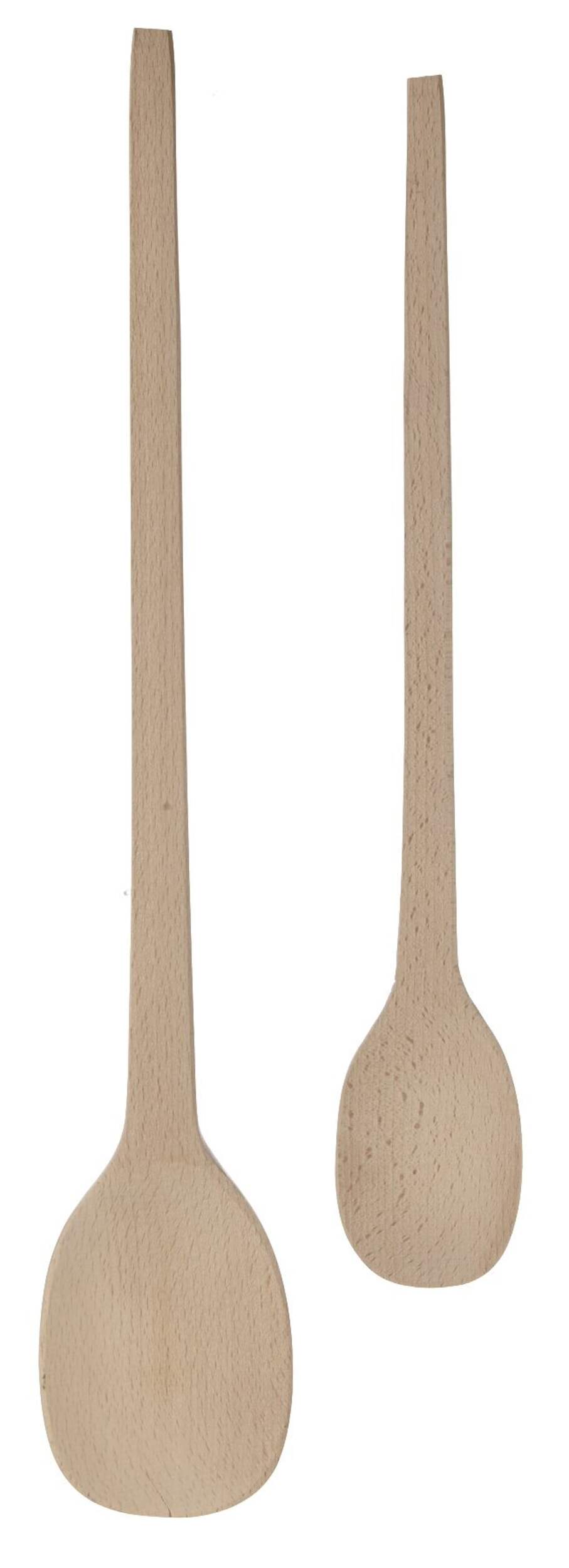 Cuiller à mélanger très longue en bois Crown Custom, 55 cm Front_Flat