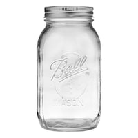 Ball Regular Mouth Quart Glass Mason Jar, 32-oz/946-mL, 8-pk Front_Flat