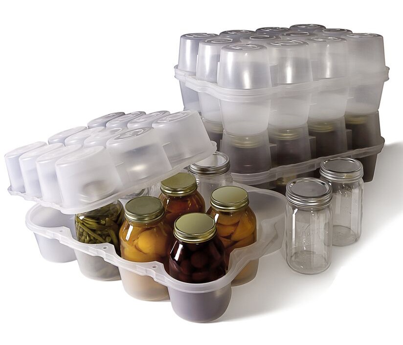 Plastic 1L Jar Box, BPA Free, Holds 12 x 1L Mason Jars Canadian Tire