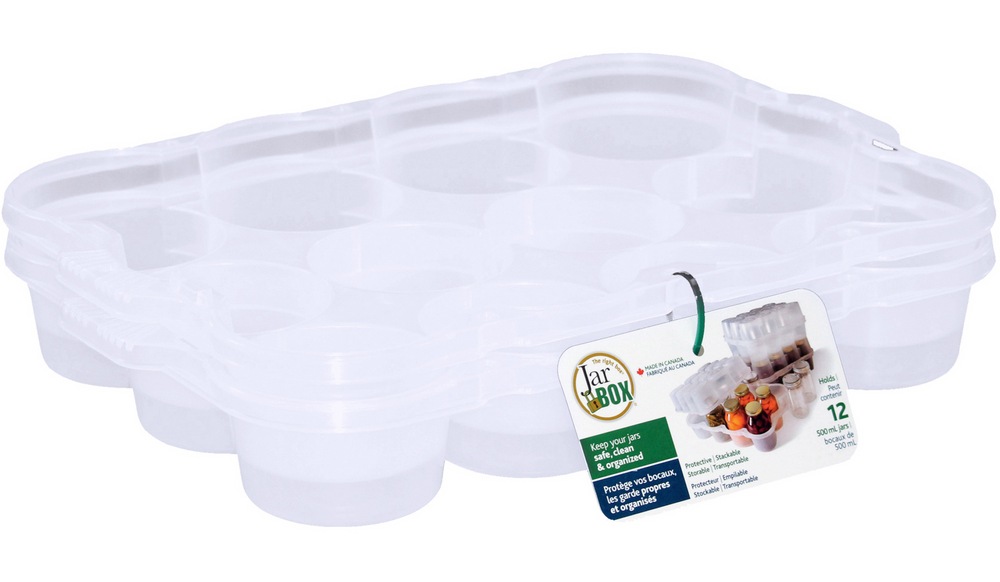 Plastic 1L Jar Box, BPA Free, Holds 12 x 1L Mason Jars Canadian Tire