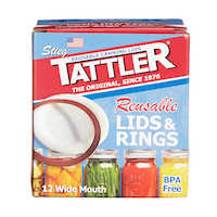 Tattler Reusable Wide Canning Lids & Rings, 12-pk Front_Elevated
