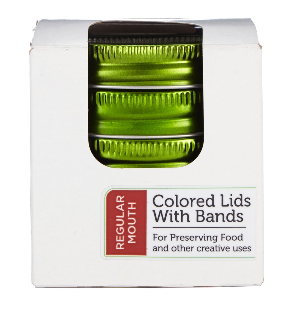 Regular Mouth Coloured Canning Lids with Bands, 6pk Canadian Tire