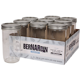 Bernardin Wide Mouth Glass Mason Jars with Snap Lids, 750 ml, 9 Count Composite_or_Mixed