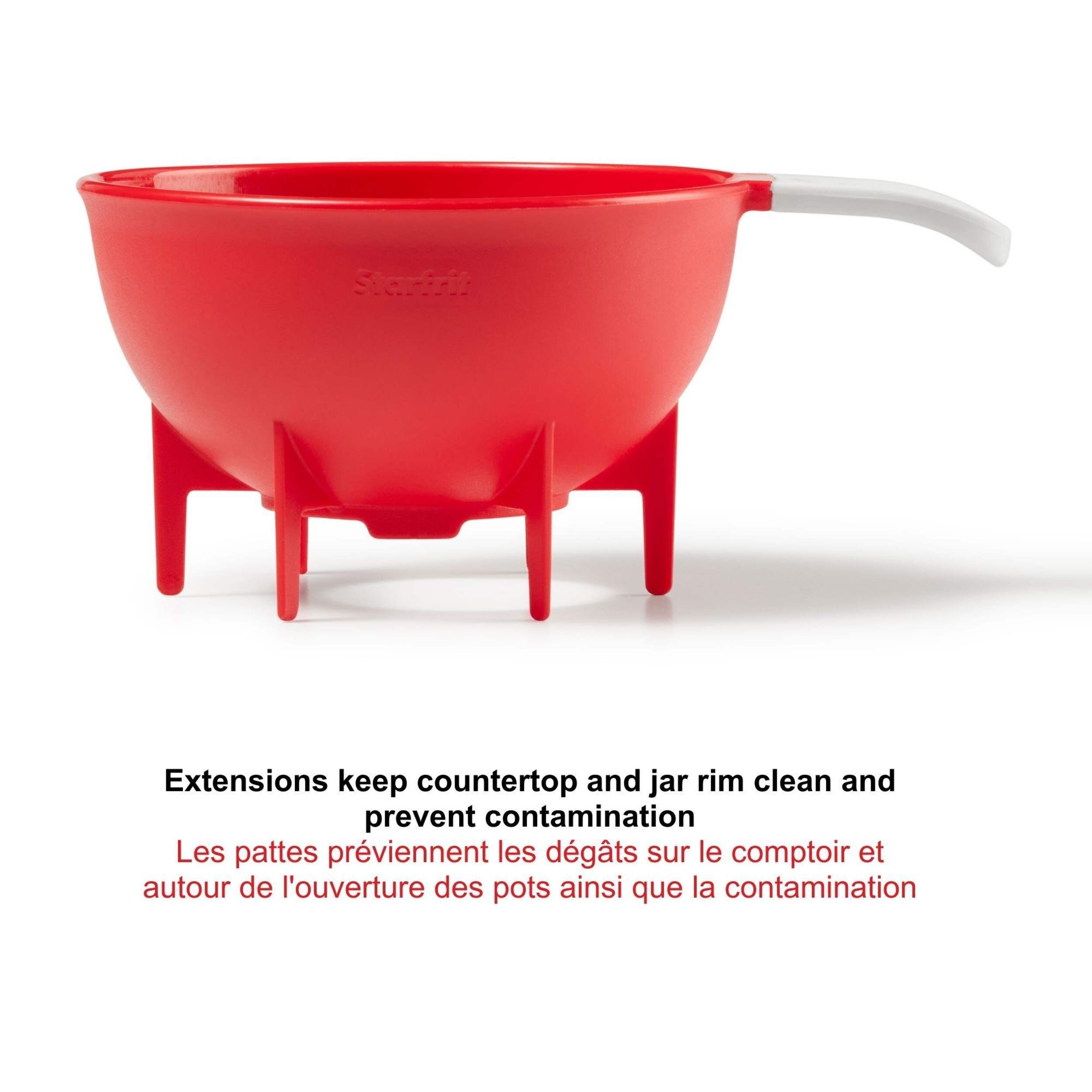 Starfrit Dishwasher Safe Plastic Canning Funnel, Fits Regular and Wide