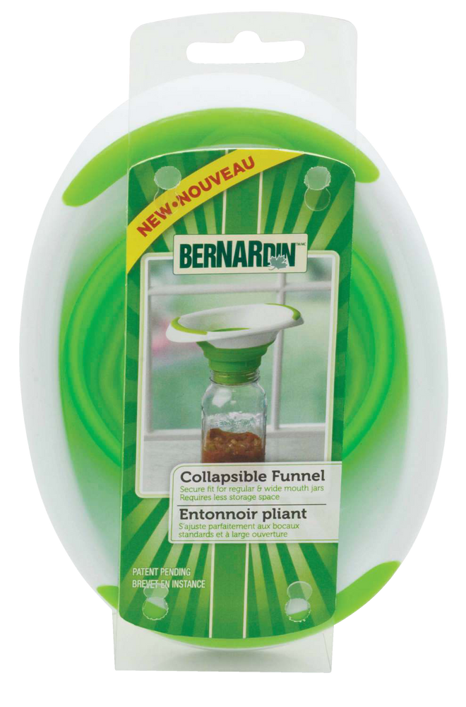 Bernardin Plastic and Silicone Collapsible Funnel, Fits Regular and Wide Mouth Mason Jars