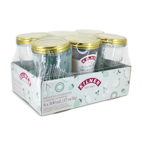 Pots Mason Kilner de 500 ml en verre à col large avec couvercles de scellage, paq. de 6 Front_Angled_Right