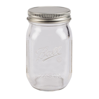 Bocaux miniatures Ball en verre avec couvercles, 118 mL, paq. 4 Front_Elevated
