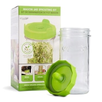 Masontops Single Mason Jar Sprouting Kit with Seeds, 3-pc Composite_or_Mixed
