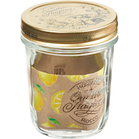 Quattro Stagioni 320mL Wide Mouth Glass Mason Jar with Sealing Lid Front_Angled_Right
