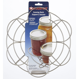 Starfrit Stainless Steel Reversible Canning Rack, Holds 7 x 500 mL or 4 x 1-L Glass Mason Jars Front_Flat