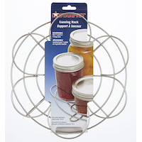 Starfrit Stainless Steel Reversible Canning Rack, Holds 7 x 500 mL or 4 x 1-L Glass Mason Jars