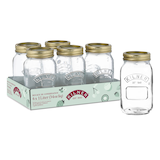 Kilner Mason Regular Mouth Jar, 1-L, 6 Count Composite_or_Mixed