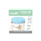 Masontops Tough Tops Durable Plastic Lids, Wide-Mouth, Assorted, 4-pk Front_Elevated