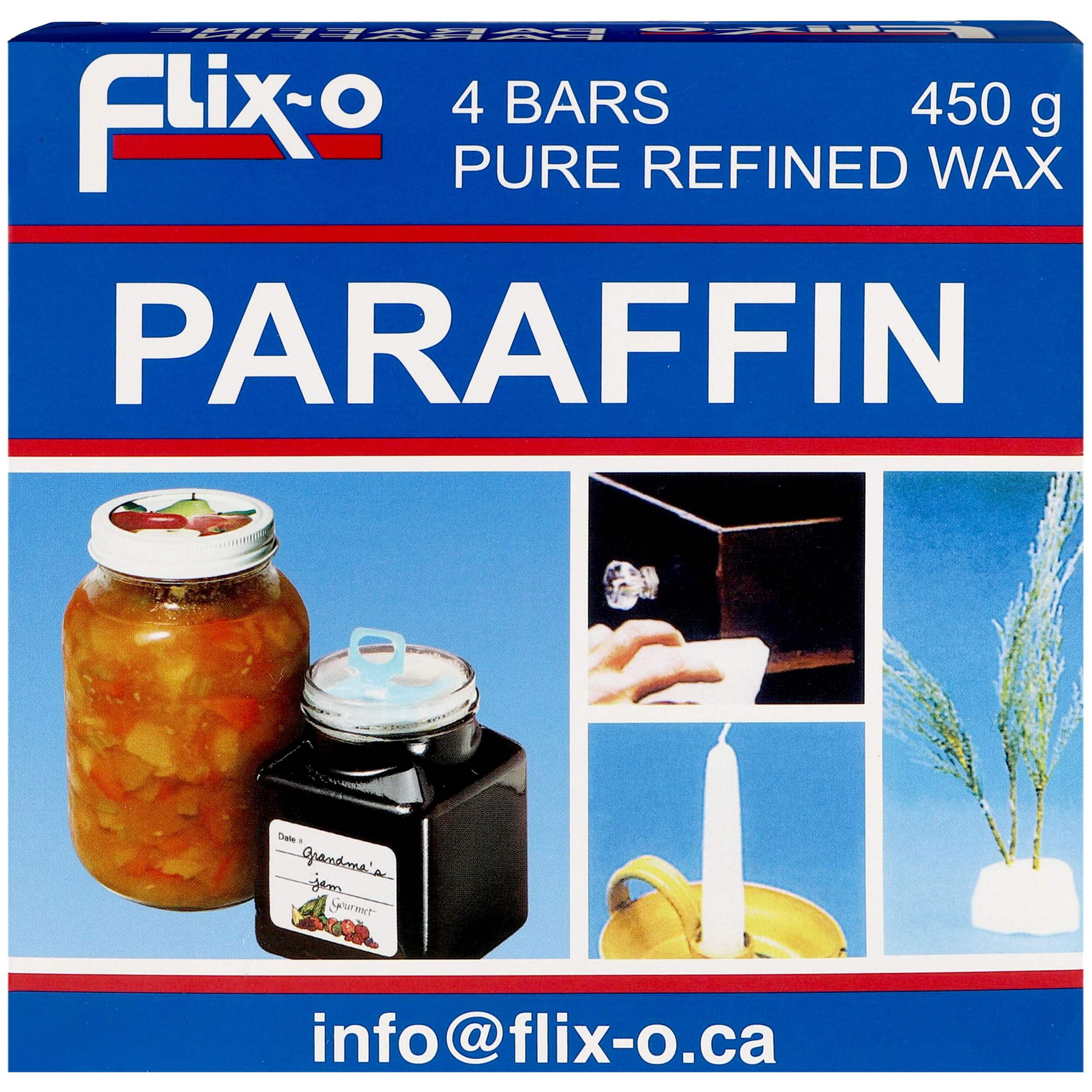 Flix-O Wax Paraffin Wax, FDA-Approved, 4 Bars, 450-g Front_Elevated