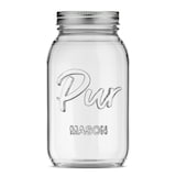 Bocal Pur Mason à ouverture standard avec couvercle et bague, 32 oz/946 mL paq.12 Front_Flat