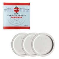 Weck 100mm Keep Fresh Lids for Weck Jars, BPA-Free, 3-pk Composite_or_Mixed
