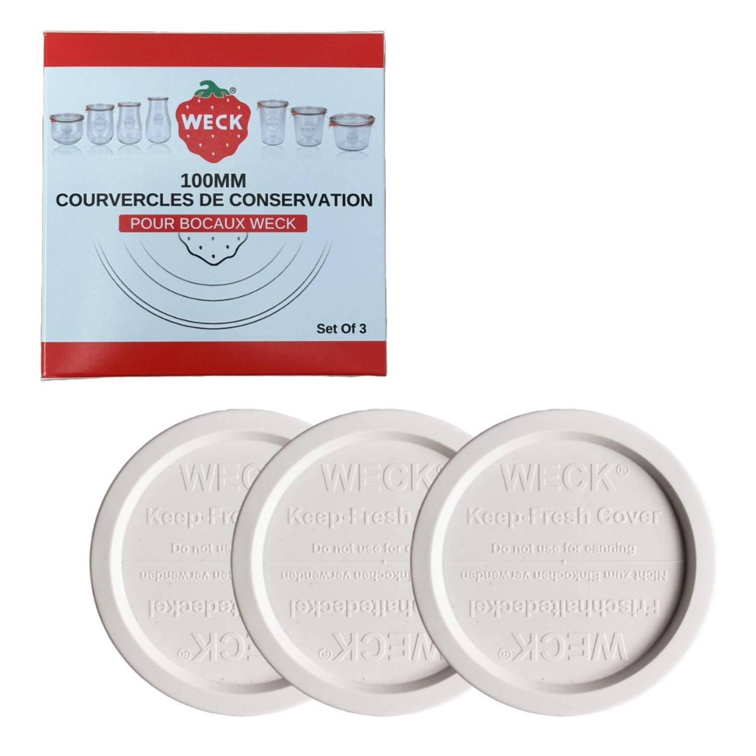 Couvercles Weck Keep Fresh, 100 mm, paq. 3 Composite_or_Mixed