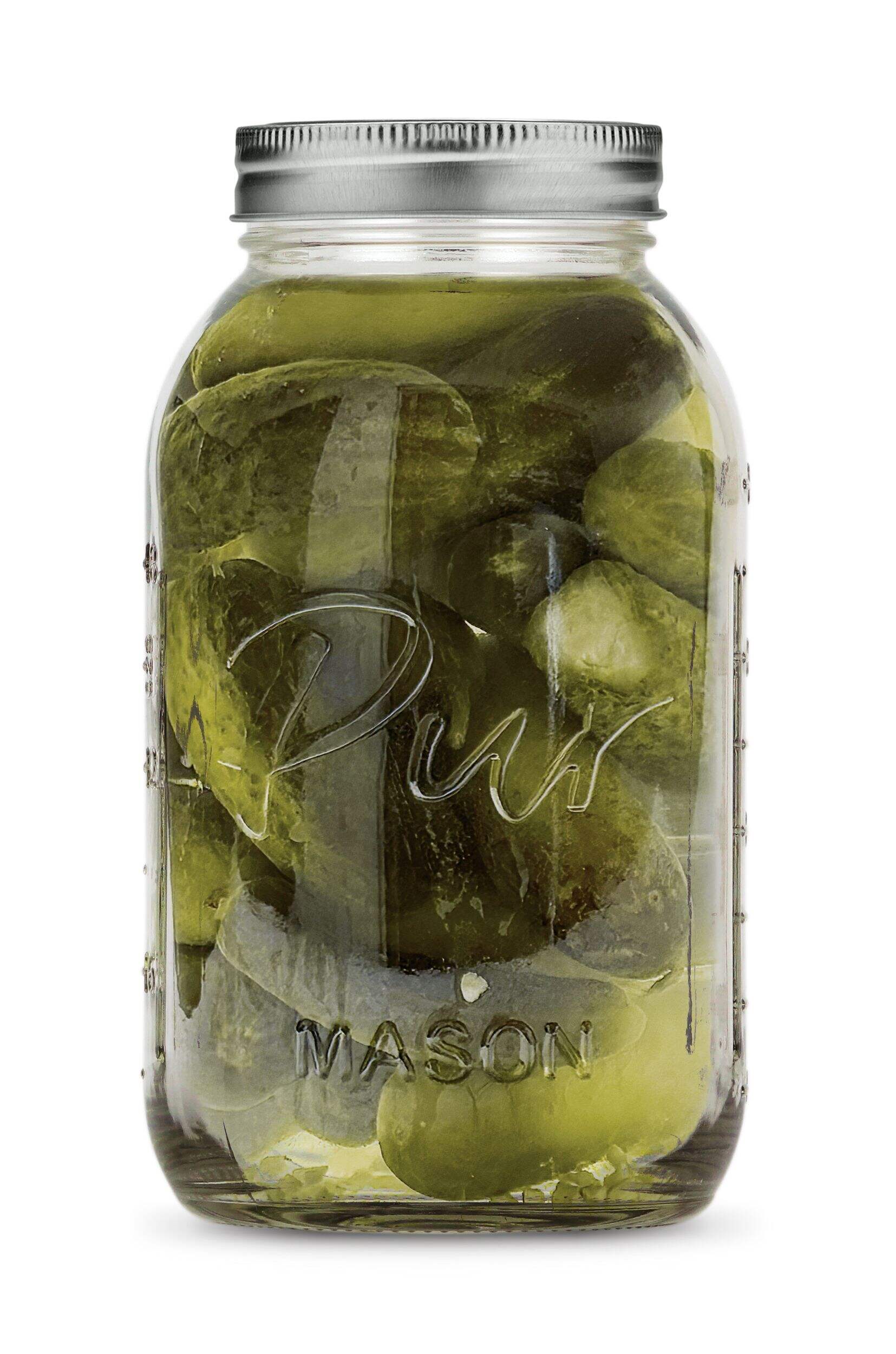 Pur XL 64-oz BPA-Free Mason Jar with Canning Lid and Band, 6-pk Front_Flat