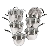 Lagostina Padova Stainless Steel Cookware Set, Oven Safe, 11-pc Composite_or_Mixed
